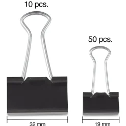 Staples Assorted Binder Clips, 1