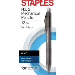 Staples Aura Mechanical Pencil, 0.9mm, #2 Medium Lead, Dozen (50441) Outlet
