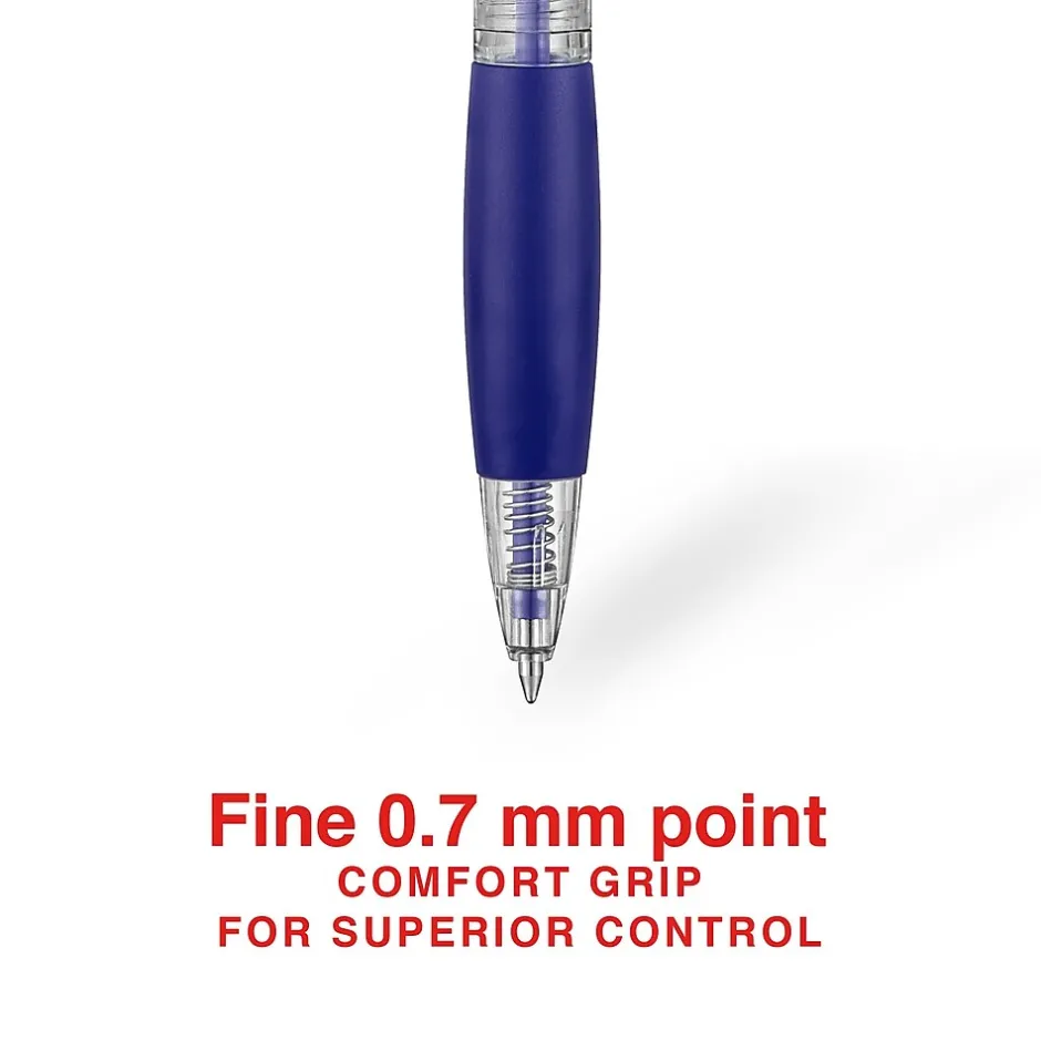 Staples Ballpoint Retractable Pens, Fine Point, Blue Ink, Dozen (50788) Online