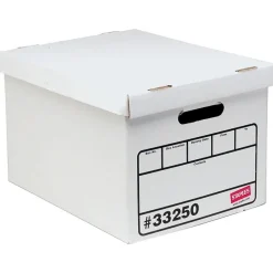 Staples Basic Duty Corrugated File Boxes, Letter/Legal Size, White, 15/Pack (33250) Outlet