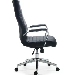 Clearance Bentura Ergonomic Bonded Leather Swivel Managers Chair, Black (53234) Office Chairs