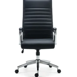 Clearance Bentura Ergonomic Bonded Leather Swivel Managers Chair, Black (53234) Office Chairs