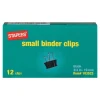 Staples Binder Clips, Small, Black, 12/Pack (15350) Discount