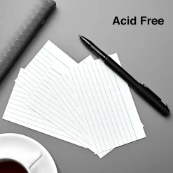 Sale Brand 3" x 5" Index Cards, Lined, White, 100/Pack (ST51013-CC) Index Cards