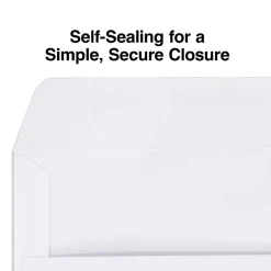 Staples Brand Self Seal #10 Business Envelopes, 4 1/8" x 9 1/2", White, 500/Box (570240/99294)* Business