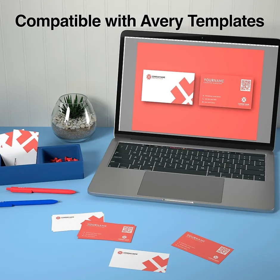 ® Business Cards, 3.5" x 2", Matte White, 250/Pack (ST12520) Business Cards