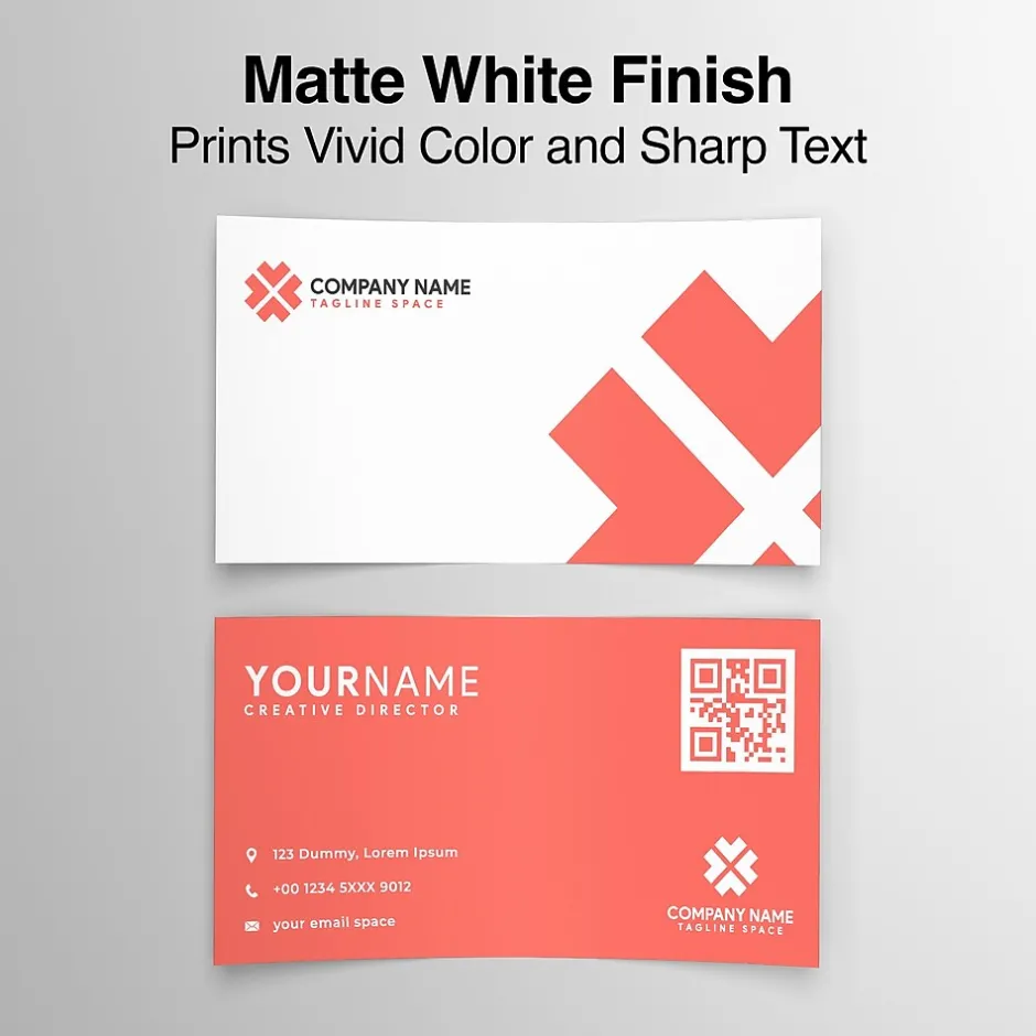 ® Business Cards, 3.5" x 2", Matte White, 250/Pack (ST12520) Business Cards
