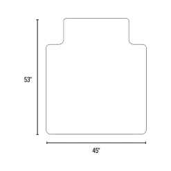 Clearance Carpet Chair Mat with Lip, 45