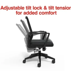 New Cartwright Ergonomic Fabric Swivel Task Chair, Black (ST62400) Office Chairs
