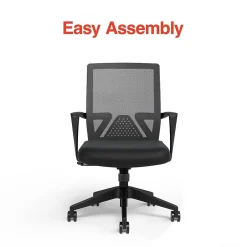 New Cartwright Ergonomic Fabric Swivel Task Chair, Black (ST62400) Office Chairs