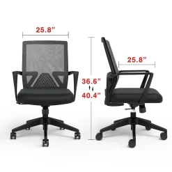 New Cartwright Ergonomic Fabric Swivel Task Chair, Black (ST62400) Office Chairs