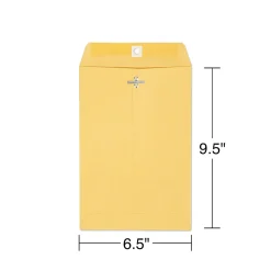 Staples Clasp & Moistenable Glue Kraft Catalog Envelopes, 6.5" x 9.5", Brown, 100/Box (534990/19815)* Catalog