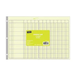 Online ® Columnar Book, 12 Columns, 16.31" x 11", Green, 50 Sheets/Book (217885) Accounting & Record Journals