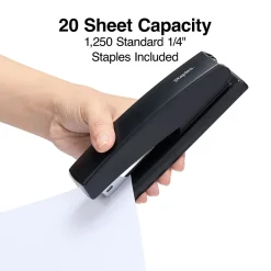 Staples ® Combo Pack Desktop Stapler, 20-Sheet Capacity, Included, Black (ST24548/24548) New