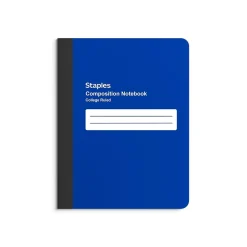 Staples ® Composition Notebook, 7.5" x 9.75", College Ruled, 80 Sheets, Assorted Colors (ST54889) Best