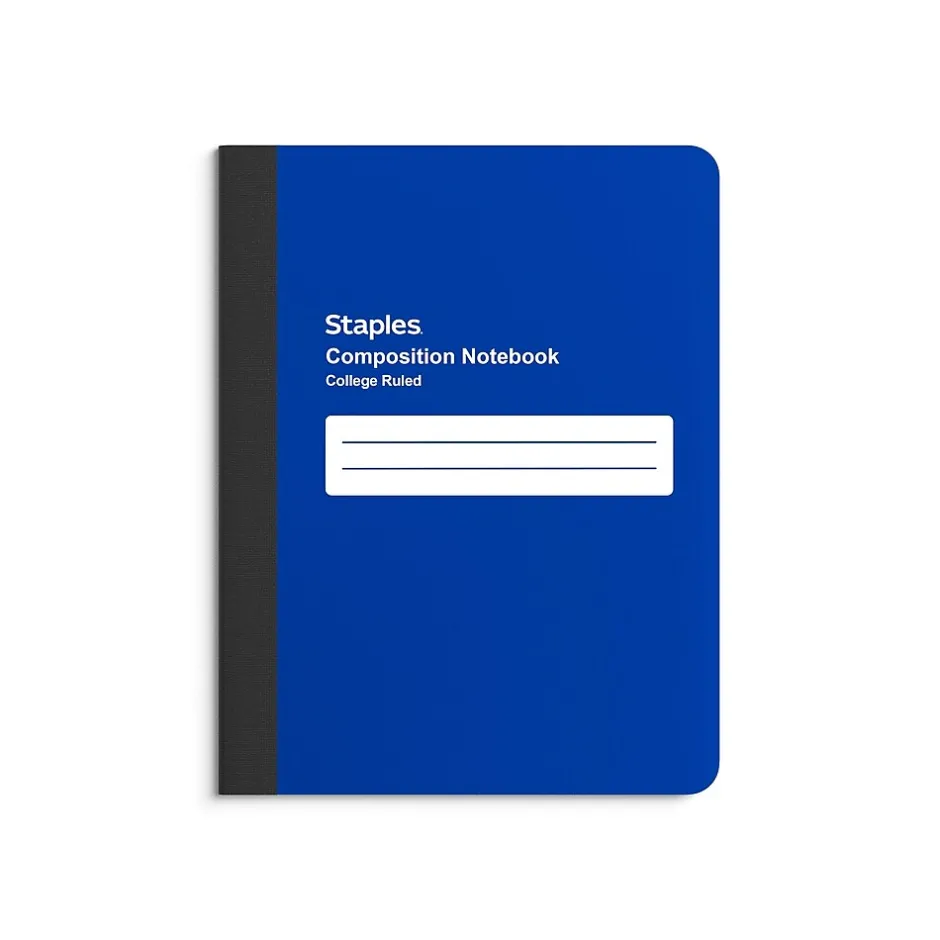 Staples ® Composition Notebook, 7.5" x 9.75", College Ruled, 80 Sheets, Assorted Colors (ST54889) Best
