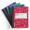 Staples ® Composition Notebook, 9.75" x 7.5", Wide Ruled, 80 Sheets, Assorted Colors, 48/Carton (20702CT)
