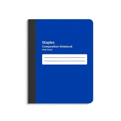 Staples ® Composition Notebook, 7.5" x 9.75", Wide Ruled, 80 Sheets, Assorted Colors (ST54890) Online