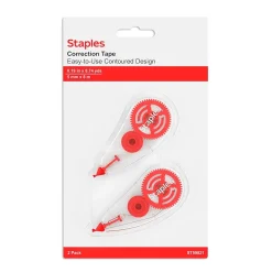 Staples ® Correction Tape, White, 2/Pack (ST59821-CC) Sale