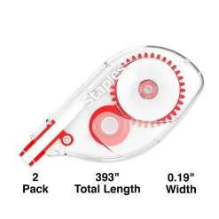 Staples Correction Tape, White, 2/Pack (ST59818) Clearance