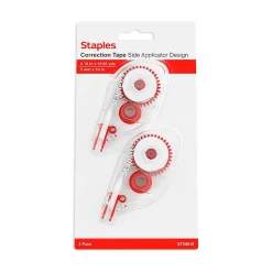 Staples Correction Tape, White, 2/Pack (ST59818) Clearance