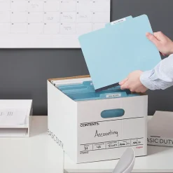 Staples Corrugated File Box Lift Off Lid, Letter/Legal Size, White/Black, 20/Pack (3325010/3325007) Outlet