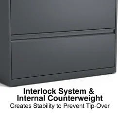 Outlet 3-Drawer Lateral File Cabinet, Letter/Legal Size, Lockable, 40.25
