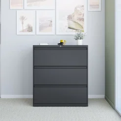 Outlet 3-Drawer Lateral File Cabinet, Letter/Legal Size, Lockable, 40.25