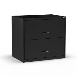 2-Drawer Lateral File Cabinet, Letter/Legal Size, Lockable, 27.3"H x 29.8"W x 20.6"D, Black (ST52141-CC) File Cabinets