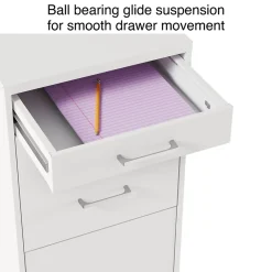 Clearance 3-Drawer Mobile Vertical File Cabinet, Letter Size, Lockable, 26.9