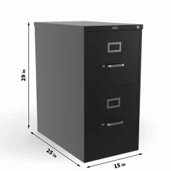 New 2-Drawer Mobile Vertical File Cabinet, Letter Size, Lockable, 29