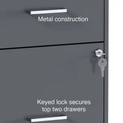 Clearance 4-Drawer Vertical File Cabinet, Letter Size, Lockable, 45.8