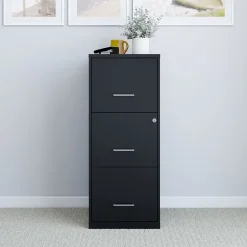 Outlet 3-Drawer Vertical File Cabinet, Letter Size, Lockable, 34.9