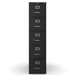 5-Drawer Vertical File Cabinet, Letter Size, Lockable, 61.38