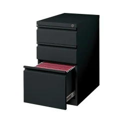 Best 3-Drawer Vertical File Cabinet, Locking, Letter, Black, 19.88"D (24874D) File Cabinets
