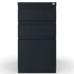 Best 3-Drawer Vertical File Cabinet, Locking, Letter, Black, 19.88"D (24874D) File Cabinets