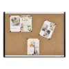 New Durable Cork Bulletin Board, Black/Silver Frame, 2' x 1.5' (ST52490-US) Bulletin