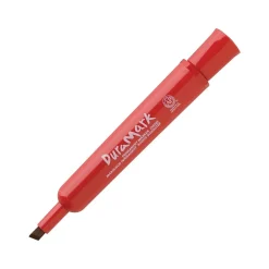 Staples DuraMark Permanent Markers, Medium Point, Red, 12/Pack (18892)