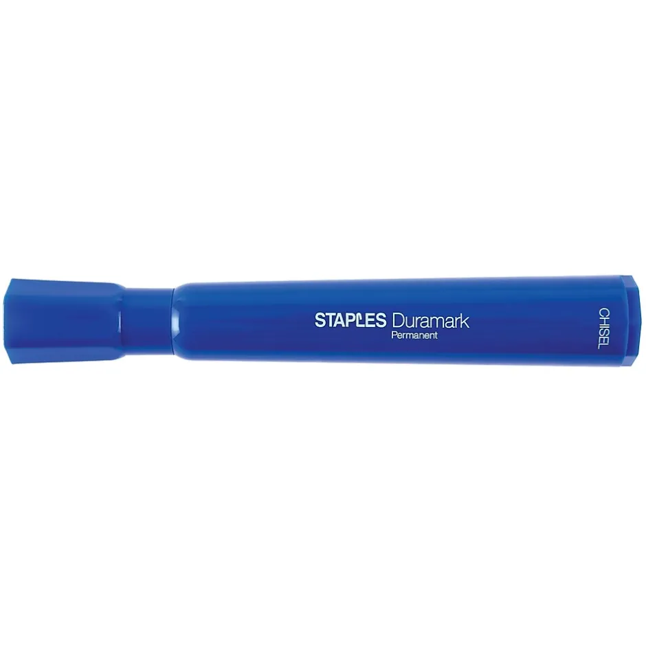 Staples DuraMark Permanent Markers, Medium Point, Blue, 12/Pack (18890) Hot