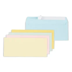 Staples EasyClose Self Seal #10 Business Envelopes, 4 1/8" x 9 1/2", Assorted Pastels, 50/Pack (23425)* Business