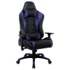 New Staples Vartan Bonded Leather Ergonomic Gaming Chair, Black/Blue (53242V) Gaming Chairs