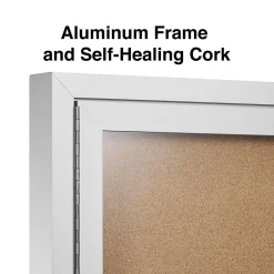 Enclosed Cork Display Board, Aluminum Frame, 3' x 2' (ST61261) Bulletin