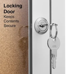 Enclosed Cork Display Board, Aluminum Frame, 3' x 2' (ST61261) Bulletin