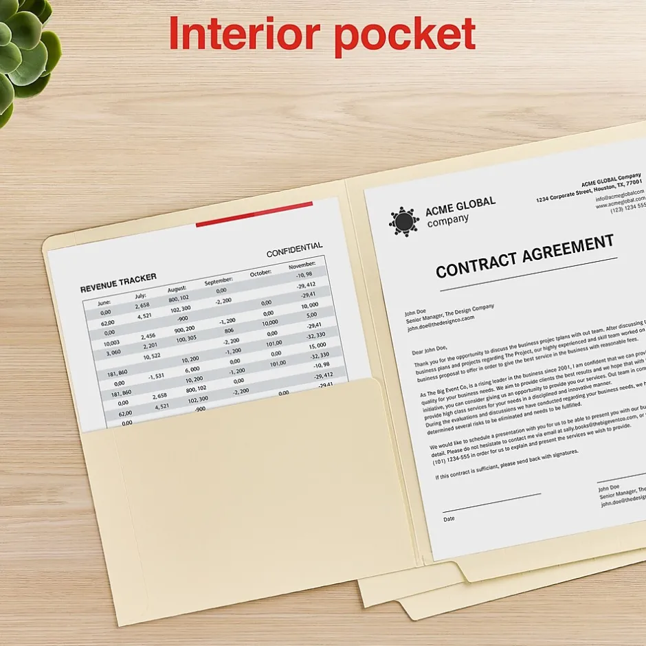 Staples End Tab File Folder, Straight Cut, Letter Size, Manila, Reinforced Tab, 50/Box (ST62572) Online