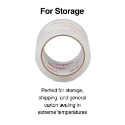 Staples Extra Wide Packing Tape with Dispenser, 2.83
