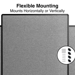 Discount Fabric Bulletin Board, Black Frame, 4' x 3' (ST61264) Bulletin