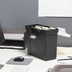 Staples File Box File Portable Tote, Letter Size, Black (140164/111108) Outlet