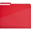 Staples File Folder, 1/3-Cut Tab, Letter Size, Plastic, Assorted Colors, 30/Box (ST62541) Clearance