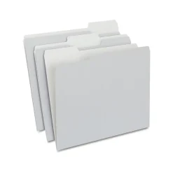 Staples File Folders, 1/3-Cut Tab, Letter Size, , 100/Box (ST433664-CC) Gray Clearance