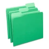 Staples File Folders, 1/3-Cut Tab, Letter Size, Green, 24/Pack (22948-US) New